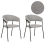 Beliani Set of 2 Dining Chairs MARIPOSA Boucle Grey 1