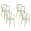 Beliani Set of 4 Dining Chairs MORILL Light Green 1