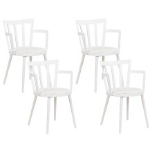 Set of 4 Dining Chairs MORILL White