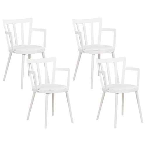 Beliani Set of 4 Dining Chairs MORILL White