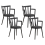 Beliani Set of 4 Dining Chairs MORILL Black 1