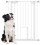 PawHut Barrera Seguridad Perro Blanco 80 x 4 x 91.4 cm 1
