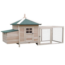 Gallinero de Madera Marrón 196 x 76 x 97 cm