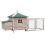PawHut Gallinero de Madera Marrón 196 x 76 x 97 cm 1