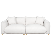 Sofa 3 Seater LUVOS Fabric Off-White
