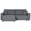 Beliani Corner Sofa Bed 3 Seater KARILA with Storage Fabric Dark Grey Right Hand 1