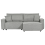 Beliani Corner Sofa Bed 3 Seater KARILA with Storage Fabric Grey Left Hand 1