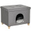 PawHut Cueva para Gato Gris 60 x 45 x 44.5 cm 1