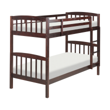 Bunk Bed Pine Wood REVIN 90 x 200 cm (EU Single) Dark Brown