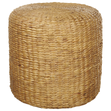 Pouffe BICHIR Water Hyacinth Beige