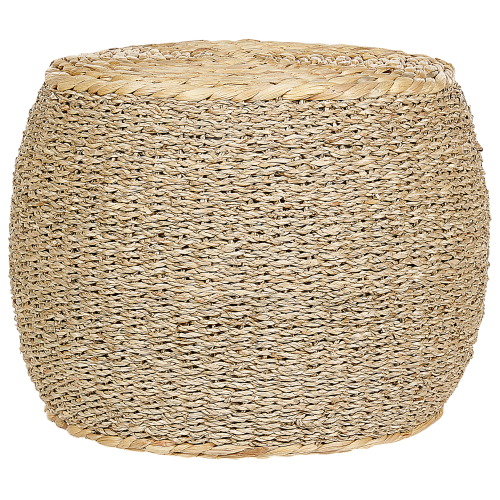 Beliani Pouffe HAIPHONG Seagrass Beige