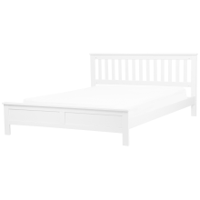 Bed Pine Wood MAYENNE 180 x 200 cm (EU Super King) White