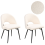 Beliani Set of 2 Dining Chairs ONAGA Boucle White 1