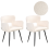 Beliani Set of 2 Dining Chairs SANILAC Boucle White 1
