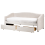 Beliani Daybed with Storage VITTEL Fabric Light Beige 90 x 200 cm (EU Single) 1