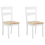 Beliani Set of 2 Dining Chairs GEORGIA Wood White 1
