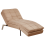 Beliani Chaise Longue LOIRET Velvet Light Brown 1
