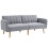 Homcom Sofá Cama 2 Plaza Gris 173 x 75 x 73 cm 1