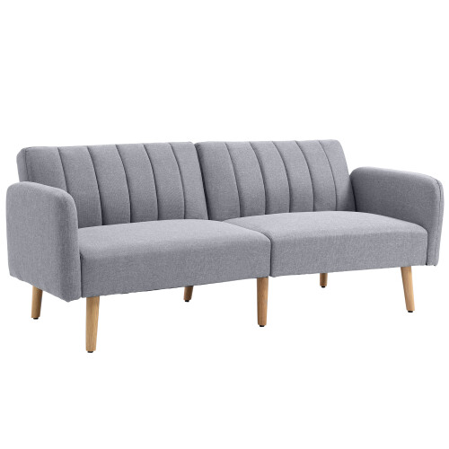 Homcom Sofá Cama 2 Plaza Gris 173 x 75 x 73 cm