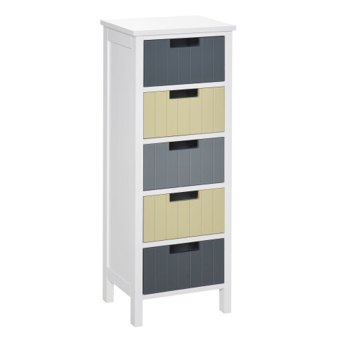 Homcom Cómodo de Madera Multicolor 35 x 28 x 90.5 cm