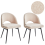 Beliani Set of 2 Dining Chairs ONAGA Boucle Beige 1