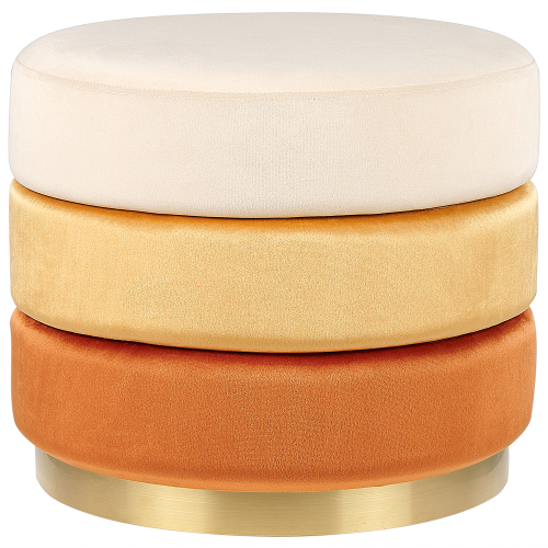 Beliani Pouffe LOUIN Velvet Orange