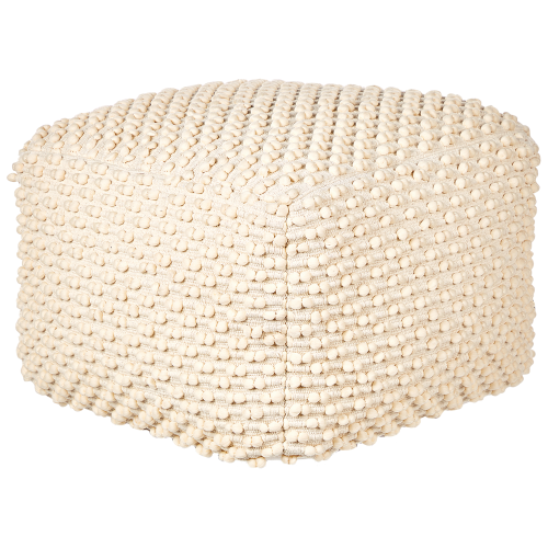 Beliani Pouffe KINGRI Cotton Light Beige