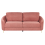 Beliani Sofa 3 Seater TROSA Fabric Pink 1