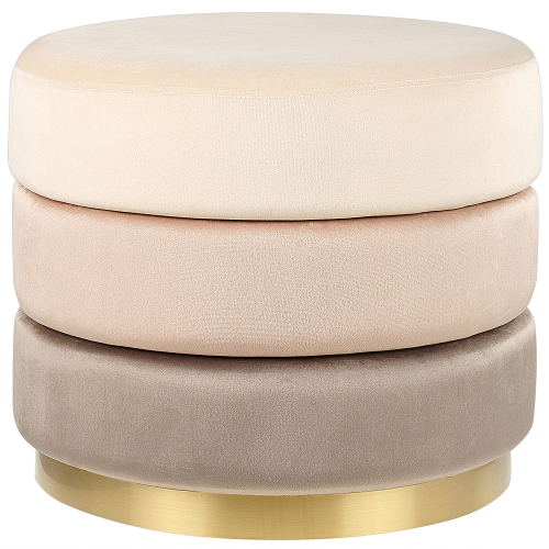 Beliani Pouffe LOUIN Velvet Beige