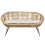 Beliani Garden Sofa 2 Seater MARATEA Rattan Natural 1