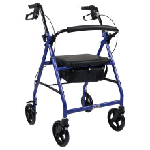 Aluminium Lightweight Rollator Outdoor Mobility Walker with Seat & Bag
