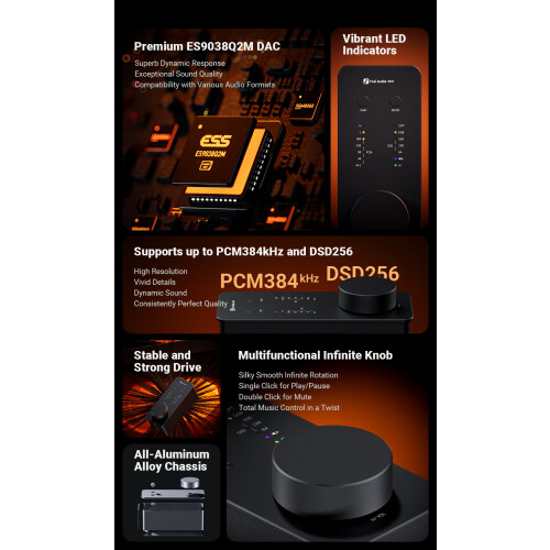 Ενισχυτής ακουστικών RNCYN SK02 Υποστηρίζει DSD 256 PCM 2
