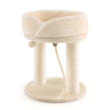 Cat tree cat skrapestolpe med mykt sete sisal tårn for katter beige
