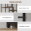Homcom HOMCOM Industrial Bookcase 7-Tier Bookshelf Shelving Unit Rustic Brown Black 5