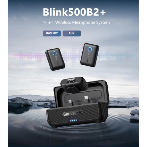 Ασύρματο μικρόφωνο πέτου RNCYN Blink500B2+ USB C Ζωντανή ροή 1