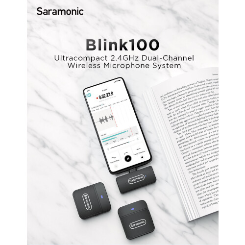 Ασύρματο μικρόφωνο διπλού καναλιού RNCYN Blink100 2.4GHz 1