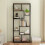 Homcom HOMCOM Industrial Bookcase 7-Tier Bookshelf Shelving Unit Rustic Brown Black 2