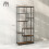 Homcom HOMCOM Industrial Bookcase 7-Tier Bookshelf Shelving Unit Rustic Brown Black 3