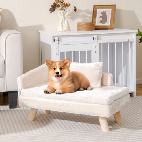 Hundesofa med avtakbar pute, treben