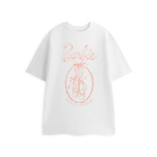 (X-Large) Barbie Short Sleeved T-Shirt (Womens White)