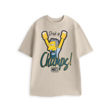 (XX-Large) The Simpsons Short Sleeved T-Shirt (Mens Beige)