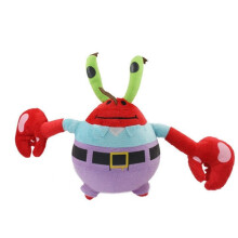 (Mr. Krabs-20cm)Spongebob Squarepants Cartoon Plush Toy Animation Stuffed Soft Doll Kids Gift
