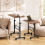 Homcom (Brown) HOMCOM Overbed Table Adjustable Height with Steel Frame 1