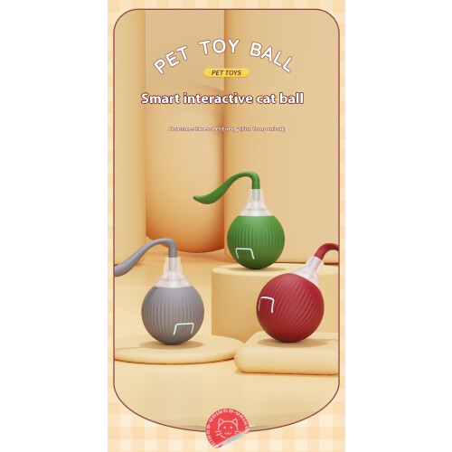 Phoesky Smart Cat Ball - Interactive Toy - Bouncing - Automatic - Green - 6.8x8.6 cm 1