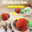 Interactive cat toy - Phoesky - Bouncy ball - Refillable - Silicone + Plastic - Orange 4