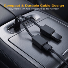 Adaptateur Multi-Fonction USB Ramifié de 1 à 2 Monté dans la Voiture, Câble Adaptateur Hub USB OTG Double pour Téléphones Mobiles et Tablettes