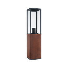 Paulmann 94676 LED outdoor luminaire light object Timba IP44 600 mm bollard light lamp not included rectangular max. 60 watt outdoor wood E27