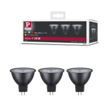 Paulmann 28912 LED light bulb, reflector, set of 3, 12V, 3x450 lm, 36, 3x6 Watt, grey, 2700 K, gu5.3