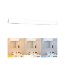 Paulmann 78949 LED ceiling luminaire mirror luminaire Luno IP44 White Switch 930lm 230V 8W aluminium square metal, plastic 2700 K