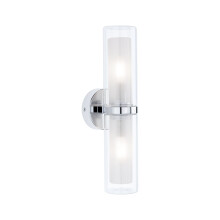 Paulmann 71077 wall luminaire Selection Bathroom Luena IP44 E14 230V max. 2x20W dimmable chrome glass bathroom luminaire